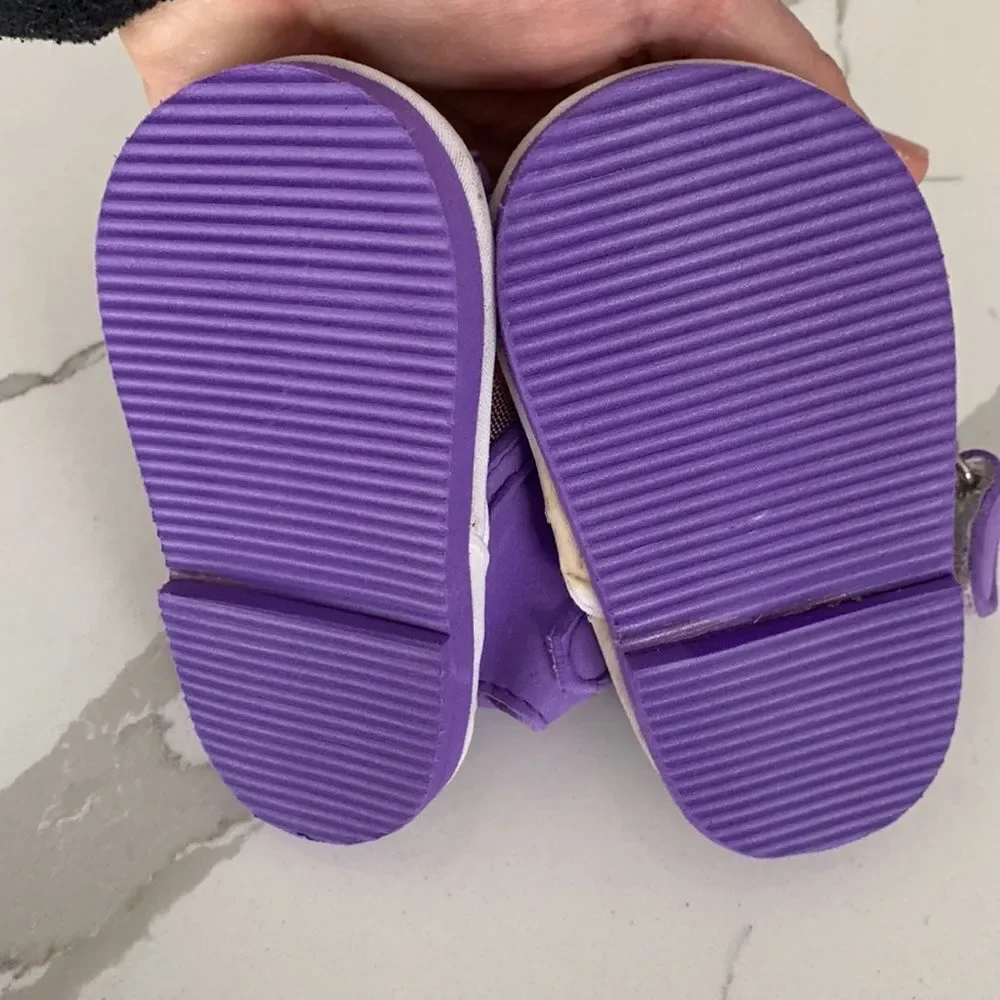 Purple Slip-on Mesh Foam Toddler Girls Summer Beach Sandals Size 3